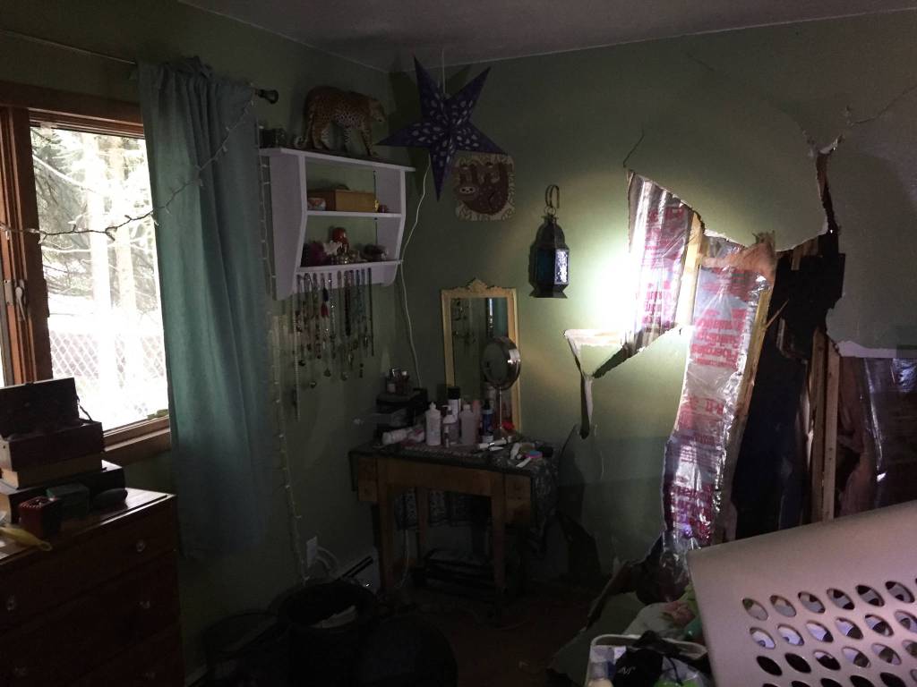 Shelby Girmscheid was preparing for prom in her bedroom when a drunk driver crashed through the wall Friday evening. (Kevin Gullufsen | Juneau Empire)