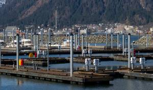 The newly remodeled section of the Douglas Harbor. (Michael Penn | Juneau Empire)