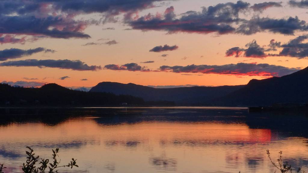 Sunset from Mile 2 on May 16. (Photo by Denise Carroll)