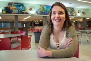 Allison Ireland-Haight talks Wednesday, May 24, 2017, about being a student speaker for the Juneau-Douglas High School graduation ceremony taking place on Sunday. (Michael Penn | Juneau Empire)