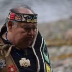 David Katzeek, a Tlingit leader, reflects at the site of a WWII internment camp for Aleut Alaska Natives. (Kevin Gullufsen | Juneau Empire)