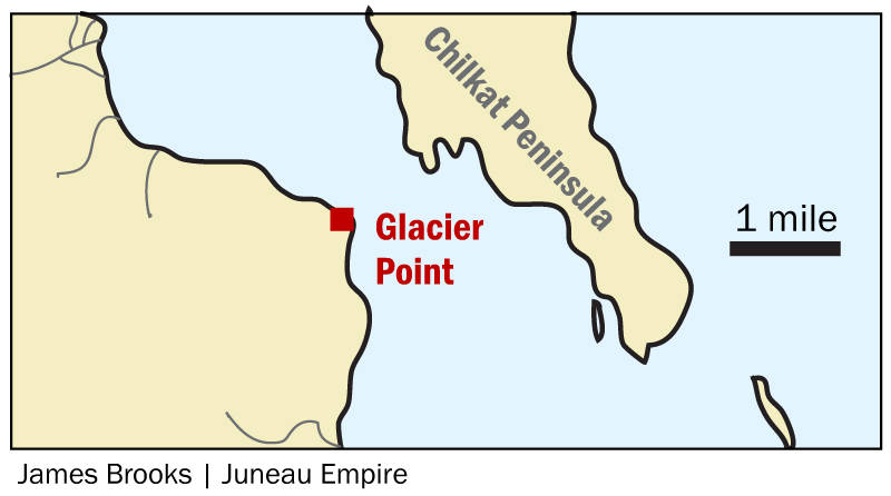 Glacier Point is a popular tourist destination about 10 miles south of Haines.