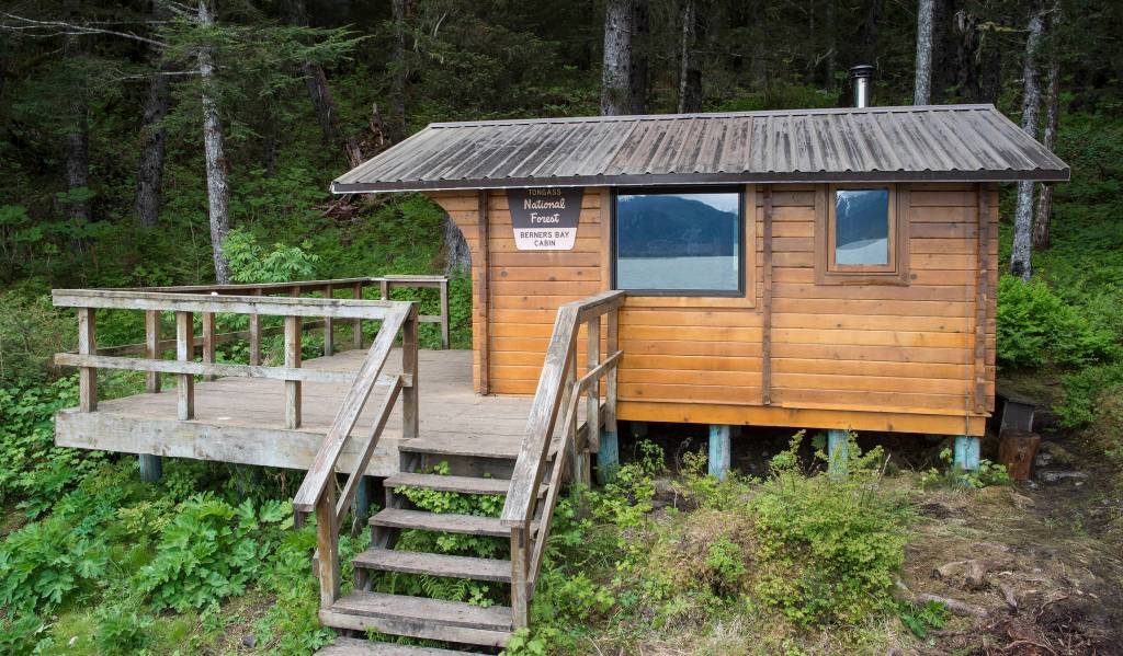 The U.S. Forest Service&rsquo;s Berners Bay Cabin on Thursday, May 25, 2017. (Michael Penn | Juneau Empire)