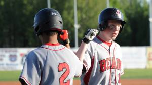 Luke Mallinger scores the Crimson Bears&rsquo; second run Thursday against South Anchorage at the ASAA/First National Bank Alaska State Baseball Tournament. JDHS lost to South but defeated Colony on Friday. (Michael Dinneen | For the Juneau Empire)