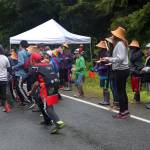 Children attending the Juneau Tlingit and Haida Community Council Culture Camp dance in welcome of the newly restored Yax t&