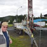 David Bruce stands in front of Juneau Amateur Radio Club&rsquo;s radio tower on Saturday. (Kevin Gullufsen | Juneau Empire)