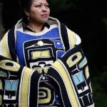 Ehlers posed in one of her Chilkat robes in 2014. Image courtesy of Ehlers.