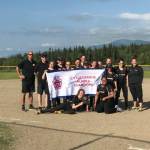 The Gastineau Channel Little League softball team poses after winning the Alaska state championship. The team trailed 14-6 before an 11-run fifth inning in the final game of the championship series, beating Anchorage O&rsquo;Rabbit 21-15. (Photo courtesy of Ethan Billings)