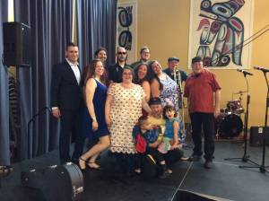 Gamble and the High Costa Living pose for a photo after a recent show. The group is playing at Rainy Retreat Books on Saturday night. (Photo courtesy of Collette Costa)