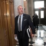Sen. Dan Sullivan, R-Alaska, arrives at the Senate on Capitol Hill in Washington, Thursday, July 27, 2017, as the Republican majority in Congress remains stymied by their inability to fulfill their political promise to repeal and replace &ldquo;Obamacare&rdquo; because of opposition and wavering within the GOP ranks. Interior Secretary Ryan Zinke called Alaska&rsquo;s two Republican senators and warned of repercussions for the nation&rsquo;s largest state if they failed to toe the Trump administration line on health care, according to a published report. (J. Scott Applewhite | The Associated Press)