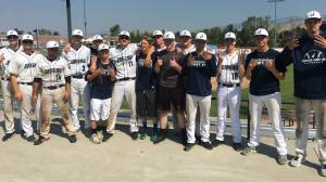 The Juneau Post 25 baseball team hangs out on Thursday at Allegiance Field in Missoula, Montana, this site of this year&rsquo;s American Legion Northwest Regional Tournament. (Nolin Ainsworth | Juneau Empire)