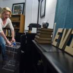 Niki Skeek-Wheeland shows off her Espionage Room at her new business, Escape Game Alaska, on Monday, August, 7, 2017. The business will be the first escape room in Southeast Alaska. Skeek-Wheeland is planning to open next month. (Michael Penn | Juneau Empire)