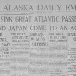 The masthead of the Alaska Daily Empire, predecessor to the Juneau Empire, is seen on May 7, 1915, t he day the steamship Lustitania was sunk by a German U-boat during World War I. (Chronicling America)