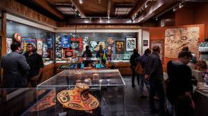 Back wall of the Upholding Balance exhibit. (Photo by Felix Wong)