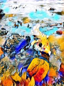 &ldquo;Natural Selection,&rdquo; is part of the Boneyard Series by Ian Grant, a Juneau painter. Courtesy image.