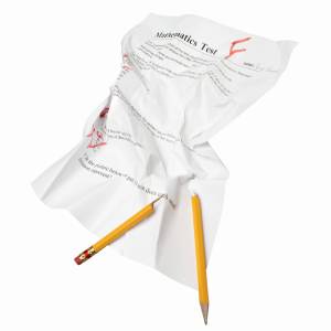 Close up of a failed mathematics test (Thinkstock)