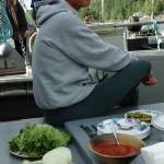 Aroon on the Isis with Megan and JoDean on the Westerner in the background. (Photo by Tara Neilson)