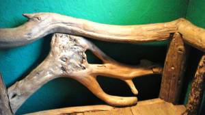 A detail of one of the daybed&rsquo;s arms. Photo by Tara Neilson.