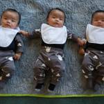 Liam, Lawrence and Logan David are identical triplets born on April 23, 2017, to parents John David and Lory Rowe. They were photographed at their Mendenhall Valley home on Tuesday, Oct. 10, 2017. (Michael Penn | Juneau Empire)