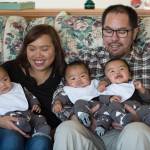 Liam, Lawrence and Logan David are identical triplets born on April 23, 2017, to parents John David and Lory Rowe. They were photographed at their Mendenhall Valley home on Tuesday, Oct. 10, 2017.