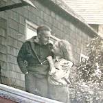 John and Muz pose together in front of the Ibach homestead. Image courtesy of Joel Bennett.