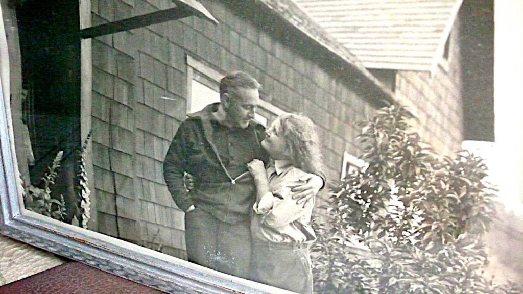 John and Muz pose together in front of the Ibach homestead. Image courtesy of Joel Bennett.