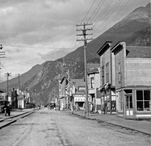 This August 1928 photos of Skagway shows the Verbauwhede building on the far right. Courtesy of Karl Gurcke, Klondike Gold Rush National Historical Park. (Candy Waugaman Collection, KLGO B1-215-8802)
