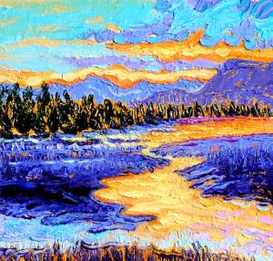 Screen Saver (Mendenhall Tide Flats,)&rdquo; by Devita Stipek Writer, the Juneau Artist Gallery&rsquo;s featured artist for November. Courtesy image.