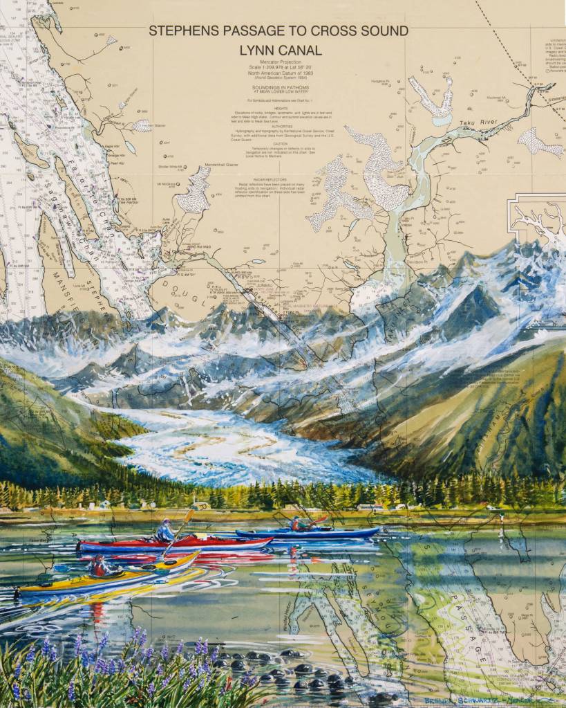 Original &ldquo;Tidal Travelers&rdquo; by Brenda Schwartz-Yeager will be on sale in addition to 50 prints at the Juneau Public Market. Courtesy image.