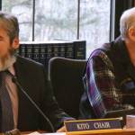 Rep. Sam Kito III, D-Juneau, and Sen. Bert Stedman, R-Sitka, preside over a meeting of the Alaska Legislature&rsquo;s Legislative Council on Tuesday, Nov. 21, 2017. (James Brooks | Juneau Empire)