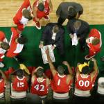 In this Nov. 27, 2008 photo, Seattle&rsquo;s head coach Joe Callero, center, talks to the Redhawk team during a time-out at the Great Alaska Shootout NCAA basketball tournament in Anchorage, Alaska. Shootout fans over the years witnessed the best of college basketball, with Duke, North Carolina, Kentucky, Michigan State and UCLA winning titles, but the end is near. The 40th Shootout will be the last, a victim of changed rules and competition. (Al Grillo | The Associated Press File)