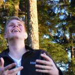 Gregor Schniewindt, 16, a Thunder Mountain High School junior on a youth exchange with the Juneau Glacier Valley Rotary Club, in the seaside backyard of his host family this fall. The Neuenrade, Germany-native played for the TMHS football team this year. (Nolin Ainsworth | Juneau Empire)