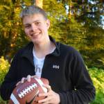 Gregor Schniewindt, 16, a Thunder Mountain High School junior German exchange student with the Rotary Club, in the seaside backyard of his host family this fall. The Neuenrade, Germany native played for the TMHS football team this year. (Nolin Ainsworth | Juneau Empire)