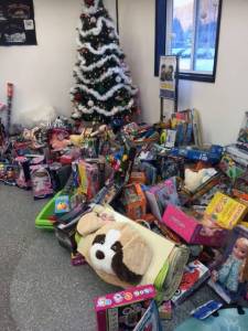 Courtesy Photo  Some of the presents donated for last year&rsquo;s toy drive.
