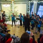 Fifth-graders in the JAMM program at Glacier Valley Elementary School perform during the Governor&rsquo;s Open House on Tuesday, Dec. 5, 2017. (Michael Penn | Juneau Empire)