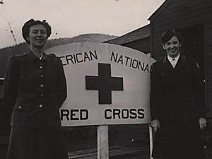 Red Cross volunteers as seen in a photo from the Sitka History Museum&rsquo;s Johnson Collection.