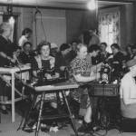 Red Cross sewing volunteers work in Sitka. Sitka History Museum E.W. Merrill collection,