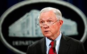 In this Dec. 15, 2017 photo, United States Attorney General Jeff Sessions speaks during a news conference at the Justice Department in Washington. Attorney General Jeff Sessions is going after legalized marijuana. Sessions is rescinding a policy that had let legalized marijuana flourish without federal intervention across the country. That&rsquo;s according to two people with direct knowledge of the decision. (Carolyn Kaster | The Associated Press File)