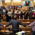 Juneau residents attend the Dr. Martin Luther King Jr. 2018 Community Celebration sponsored by the Black Awareness Association at St. Paul&rsquo;s Catholic Church on Monday, Jan. 15, 2018. (Michael Penn | Juneau Empire)