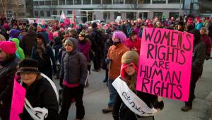 Nearly 1,000 people attend the Women&rsquo;s March in Juneau on Saturday, Jan. 21, 2017. (Michael Penn | Juneau Empire)  Nearly 1,000 people attend the Women&rsquo;s March in Juneau on Saturday, Jan. 21, 2017. (Michael Penn | Juneau Empire)