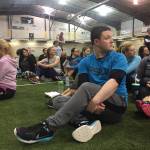 Approximately 70 people attended a live workout by BeachBody Super Trainer Joel Freeman on Sunday, Feb. 4, at the Dimond Park Field House. (Nolin Ainsworth | Juneau Empire)