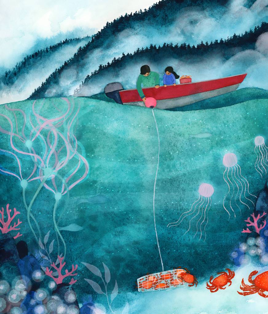 &ldquo;Crab Harvest&rdquo; from &ldquo;Let&rsquo;s Go! A Harvest Story&rdquo; by Michaela Goade. Courtesy image.