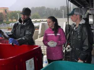 Students engage is field research at DIPAC as part of last year&rsquo;s Fish Tech class. (Courtesy Photo)