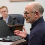 John Sonin testifies in front of the House Judiciary Committee in favor of HB 75, a gun violence protective orders bill, at the Capitol on Wednesday, Feb. 28, 2018. (Michael Penn | Juneau Empire)