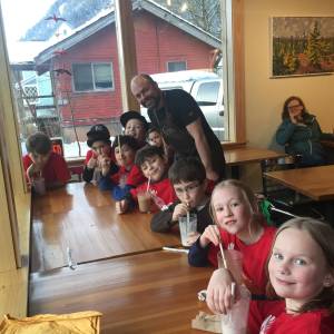 Marc Wheeler is treating the members of the Eaglebots (FIRST LEGO League team) to ice cream sodas using paper straws. Wheeler is switching from plastic to paper straws thanks to the project the Eaglebots did for this year&rsquo;s FIRST LEGO League competition. (Courtesy photo)