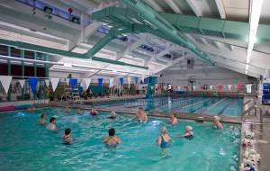 In this May 2017 photo, Juneau residents take part in a water aerobics class at the Augustus G. Brown Swimming Pool. (Michael Penn | Juneau Empire File)