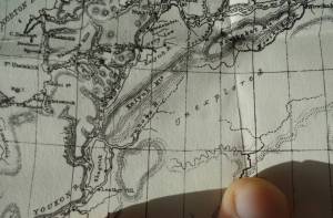 A detail of William Dall&rsquo;s 1870 Alaska map, from &ldquo;Alaska and its Resources.&rdquo;