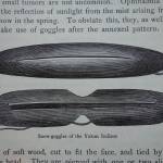 William Dall&rsquo;s sketch of goggles used by Natives to prevent snowblindness, from &ldquo;Alaska and its Resources.&rdquo;