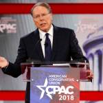 In this Feb. 22 photo, National Rifle Association Executive Vice President and CEO Wayne LaPierre, speaks at the Conservative Political Action Conference (CPAC), at National Harbor, Maryland. (Jacquelyn Martin | The Associated Press File)