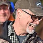 Sen. Peter Micciche, R-Soldotna, smiles after shooting in the rifle competition of the 21st annual Legislative Shoot on Saturday, March 17, 2018 at the Juneau Gun Club. (James Brooks | Juneau Empire)